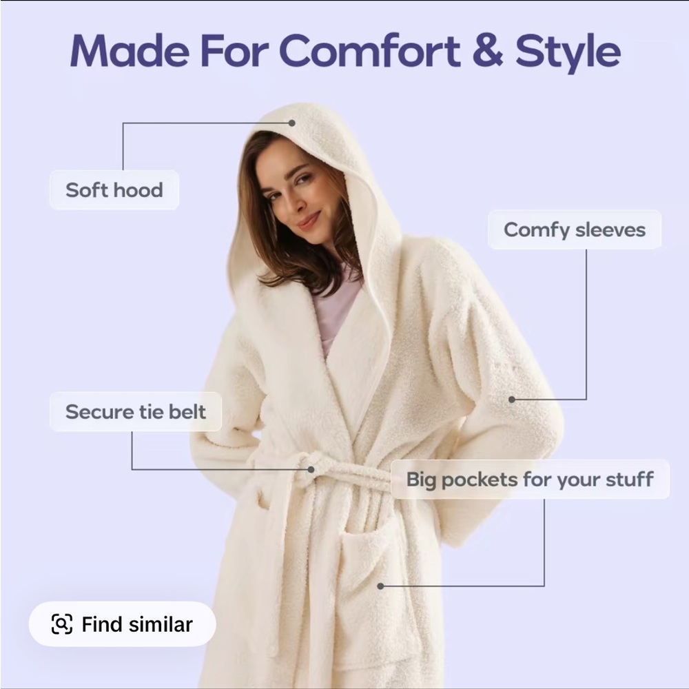 MellowSoft Hooded Robe - Picture 4 of 11